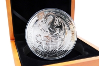 10 oz The Queens Beasts Red Dragon of Wales Silber 2018 GROSSBRITANNIEN