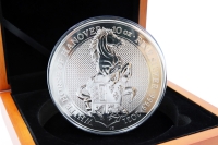 10 oz The Queens Beasts White Horse of Hanover Silber 2021 GROSSBRITANNIEN