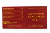 1 oz Känguru Gold High Relief PP 2016 AUSTRALIEN