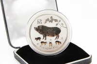 2 oz Lunar II. Schwein Silber 2019 AUSTRALIEN