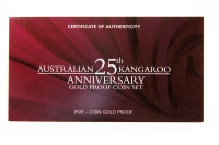 5er Set Känguru Gold PP 25. Jahre Känguru 2014 AUSTRALIEN
