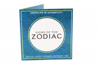 5 oz Signs of the Zodiac Silber Antique Finish Color 2020 TUVALU