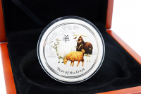 5 oz Lunar II. Ziege Silber Color 2015 AUSTRALIEN