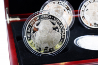 Set 5x 1 oz Big Five of Africa Silber 2010 RUANDA