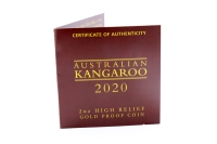 2 oz Känguru Gold High Relief PP 2020 AUSTRALIEN