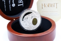 1 oz Der Hobbit - Hbbbit Haus Silber Polierte Platte 2014 NEUSEELAND