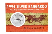 1 oz Känguru Silber im Blister 1994 AUSTRALIEN