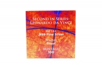 1 oz Inspirierende Ikonen Leonardo da Vinci Silber PP 2021 NIUE