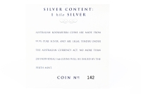 1 Kg Kookaburra Silber PP 1999 AUSTRALIEN