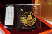 1 oz Goldpanda in der Original-Folie mit Zettel 1998 CHINA