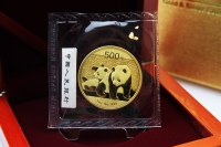 1 oz Goldpanda Original-Folie OHNE Zettel 2010 CHINA