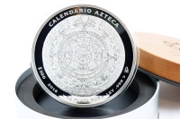 1 Kg Aztekenkalender Silber Polierte Platte 2018 MEXIKO