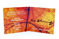 1 oz Inspirierende Ikonen Sir Isaac Newton Silber mit Künstlerzertifikat 2022 NIUE