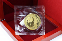1 oz Goldpanda in der Original-Folie mit Zettel 2002 CHINA
