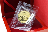 1 oz Goldpanda in der Original-Folie mit Zettel 2013 CHINA