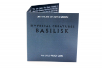 1 oz Mythical Creatures  Basilisk Gold Polierte Platte 2023 AUSTRALIEN ca. 5 Tage