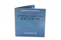 1 oz Mythical Creatures  Griffin Gold Polierte Platte 2022 AUSTRALIEN