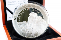 1 Kg Giants of the Ice Age Mammut Silber 2019 GHANA