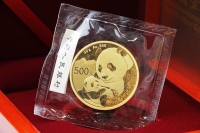 30g Goldpanda in der ORIGINALFOLIE inkl. Zettel 2019 CHINA