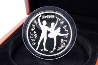 5 oz - 25 Rubel Russian Ballett Silber Polierte Platte 1993 RUSSLAND